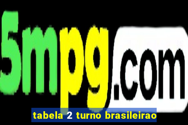 tabela 2 turno brasileirao