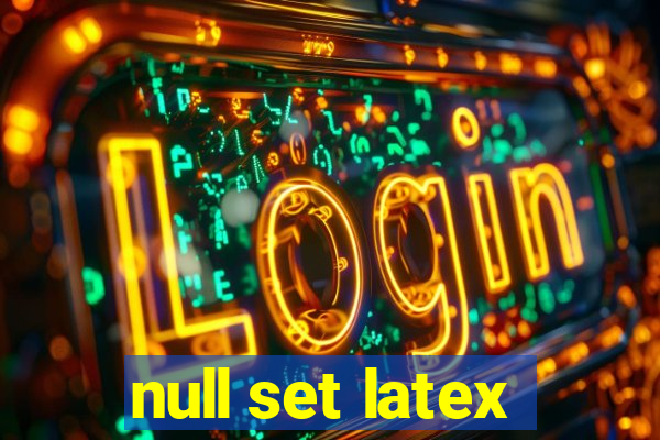 null set latex