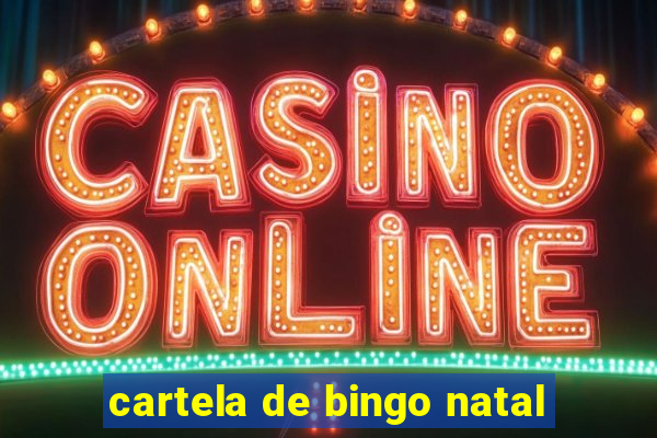 cartela de bingo natal