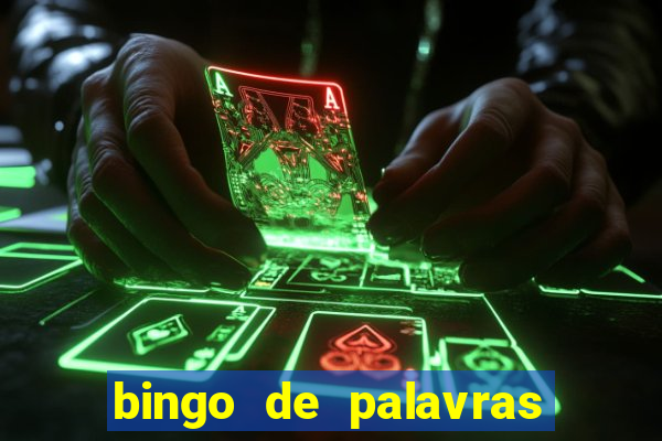 bingo de palavras 3 ano