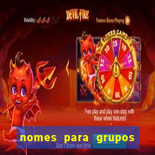 nomes para grupos de loteria no zap