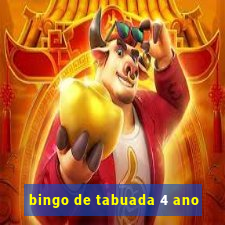 bingo de tabuada 4 ano