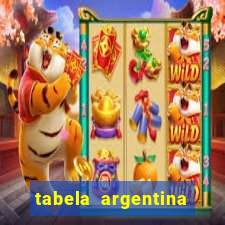 tabela argentina torneo betano