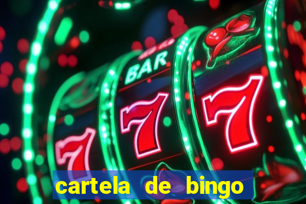 cartela de bingo cha de bebe